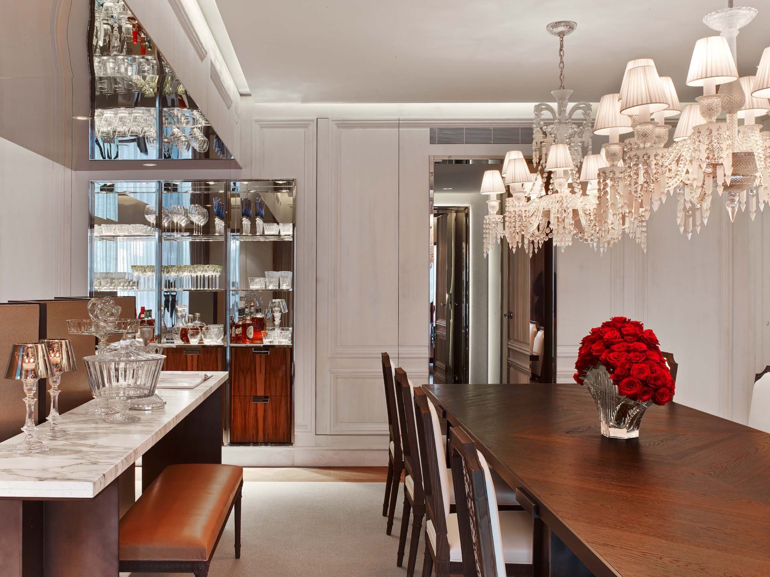 Baccarat Suite dining and living room