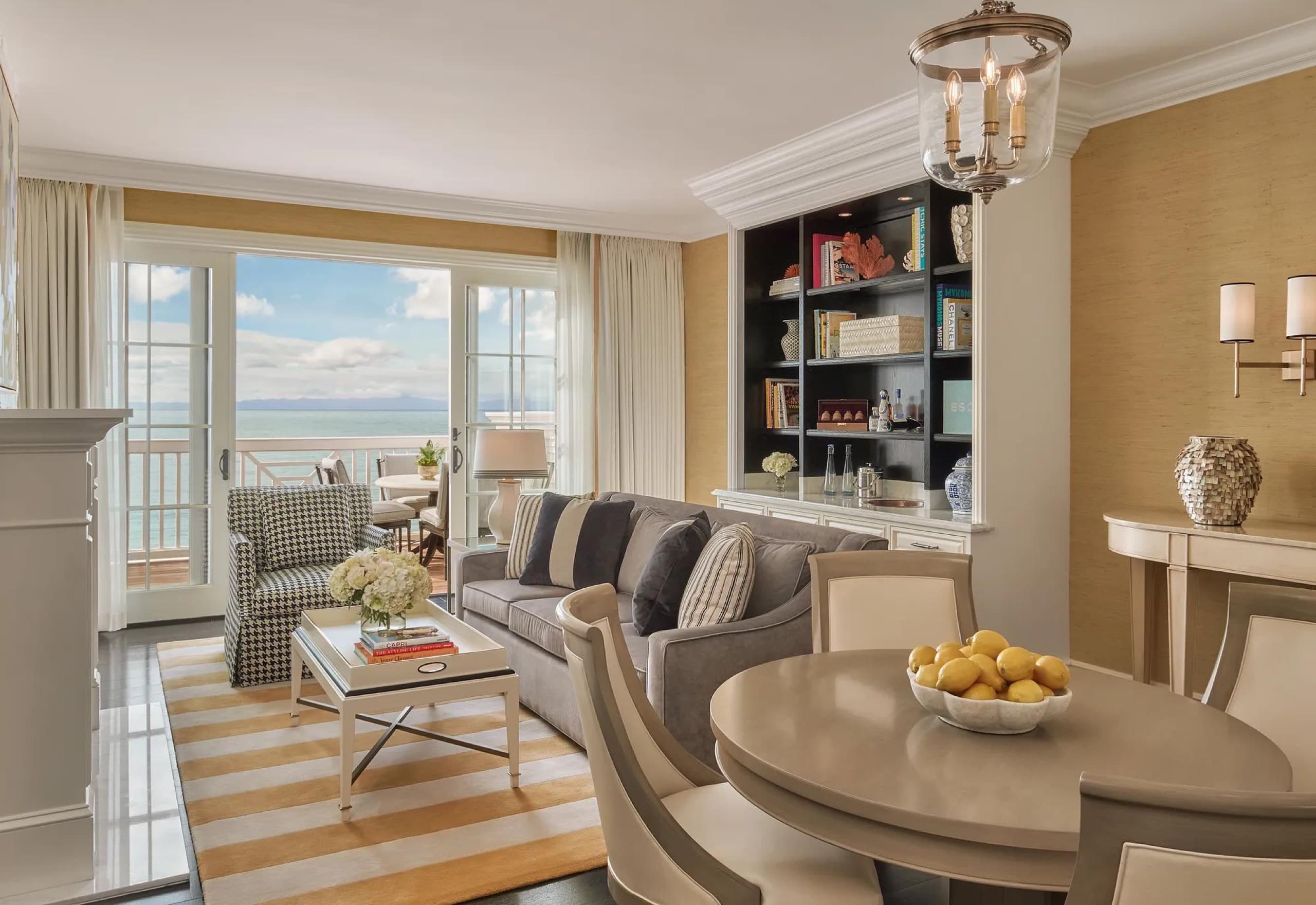Beach House Terrace Suite living room with ocean-facing terrace