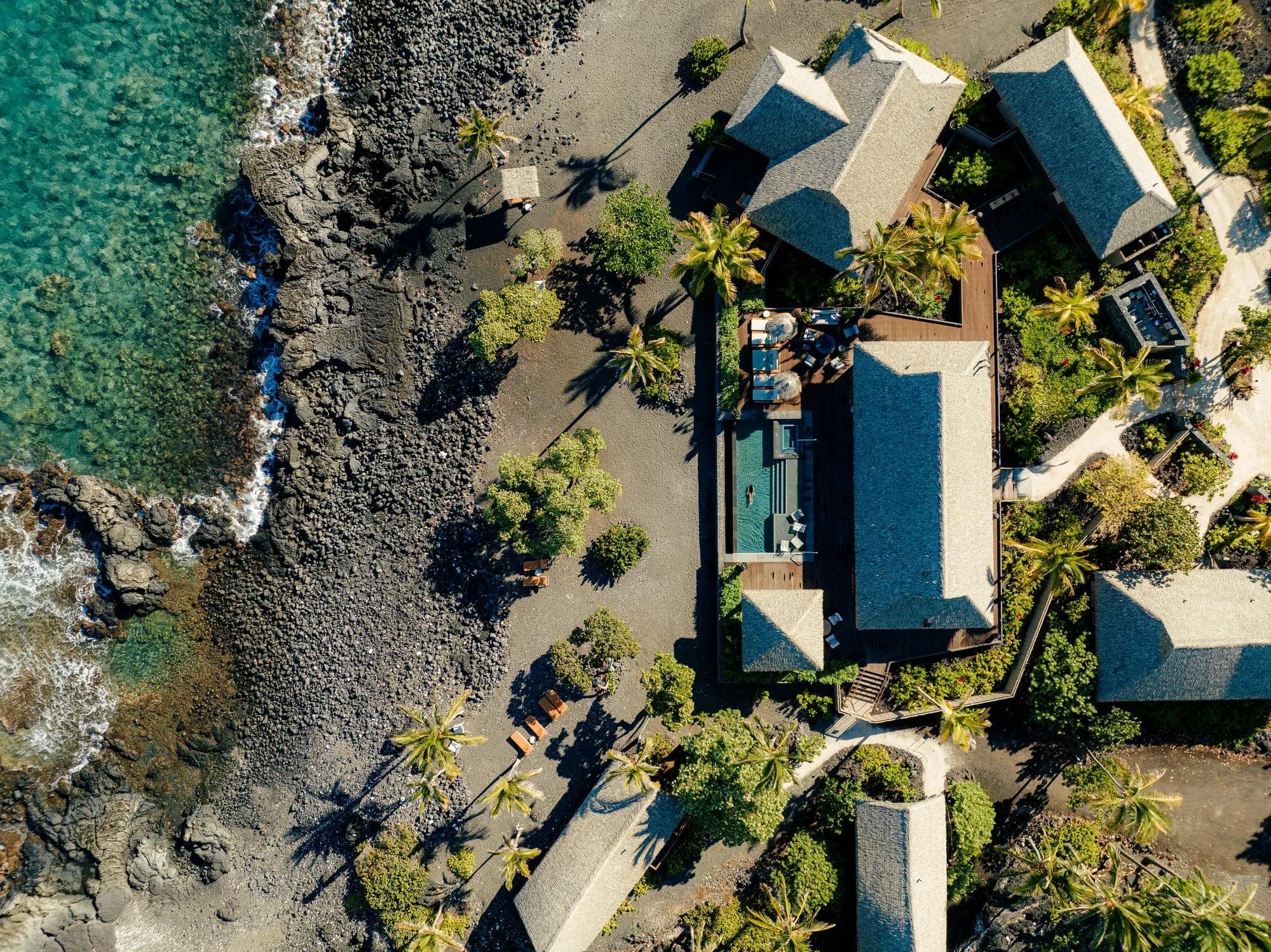 Kona Village, A Rosewood Resort — aerial view