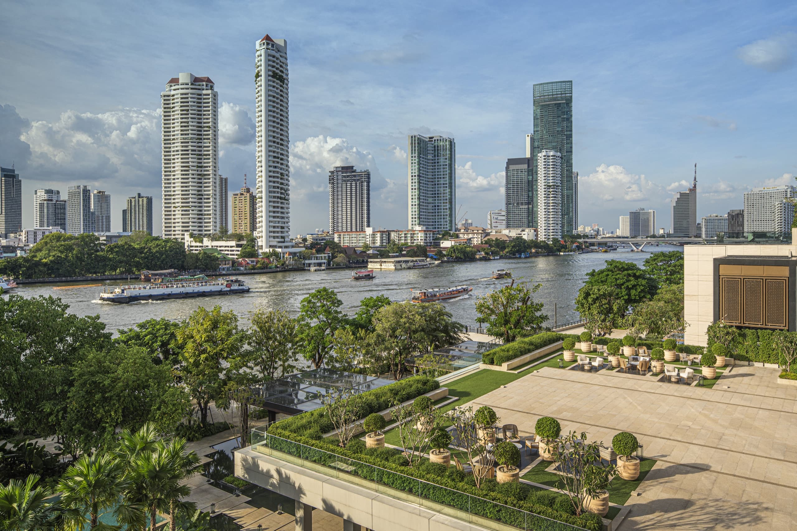 Four Seasons Hotel Bangkok at Chao Phraya River — the view