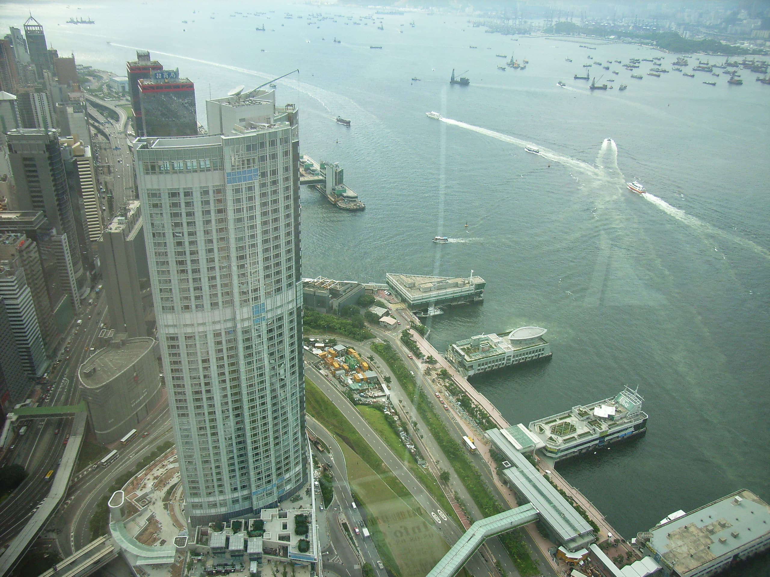Four Seasons Hotel Hong Kong — aerial view