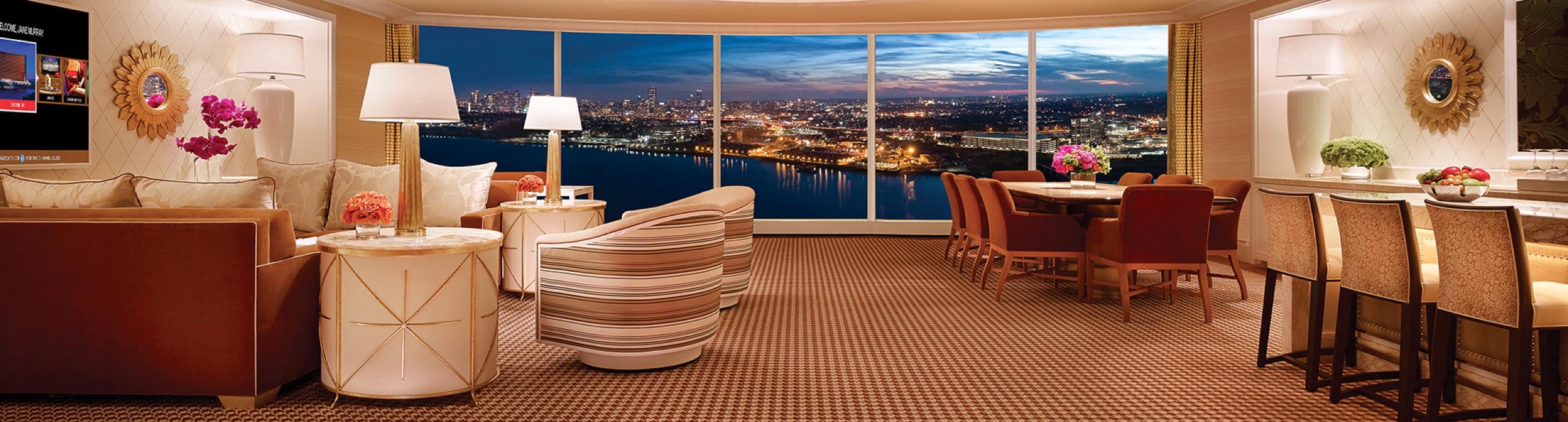 Two-Bedroom Residence great room with panoramic harbor view