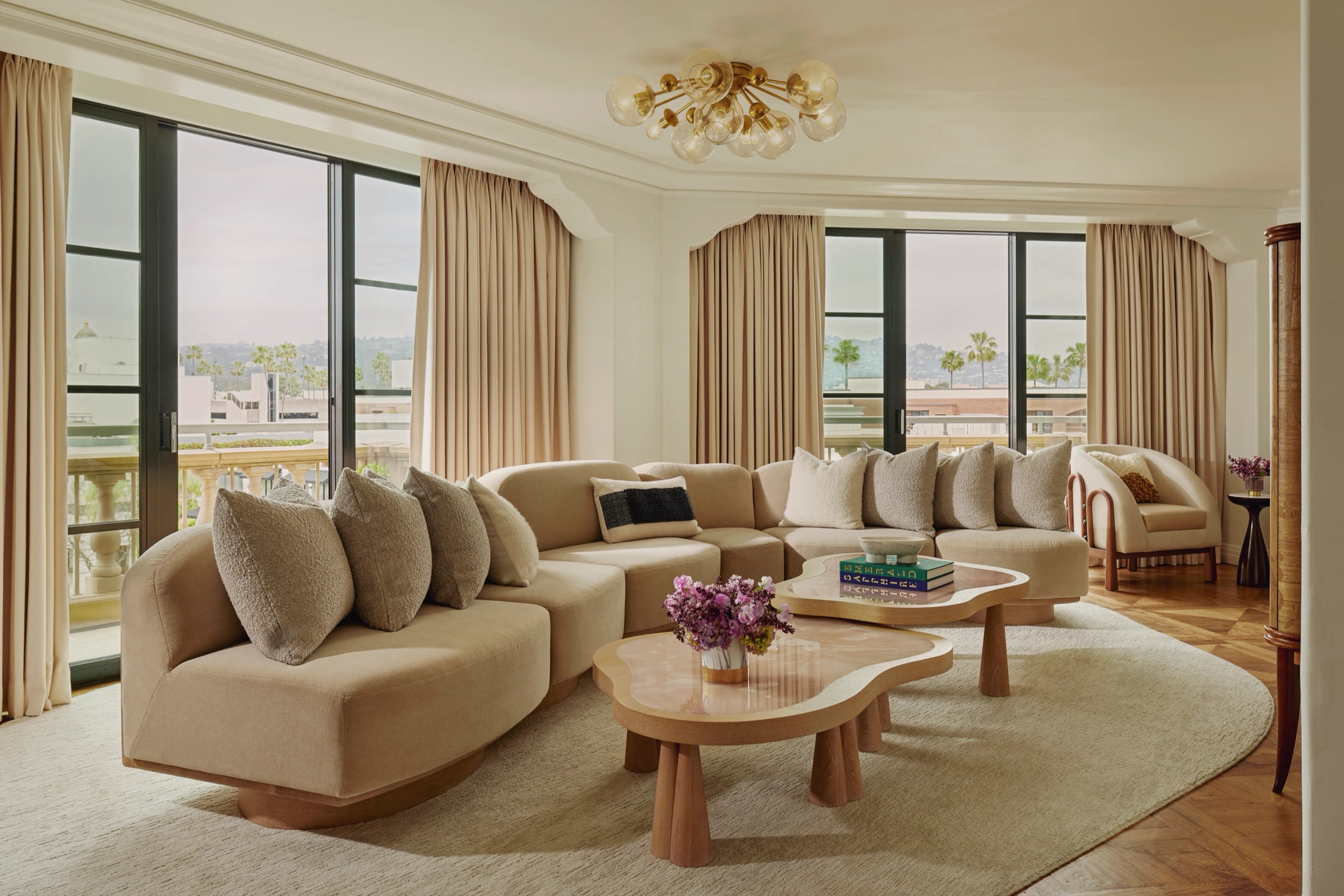 Terrace Suite - living room with furnished terrace (1 king, 1,080 sq ft)