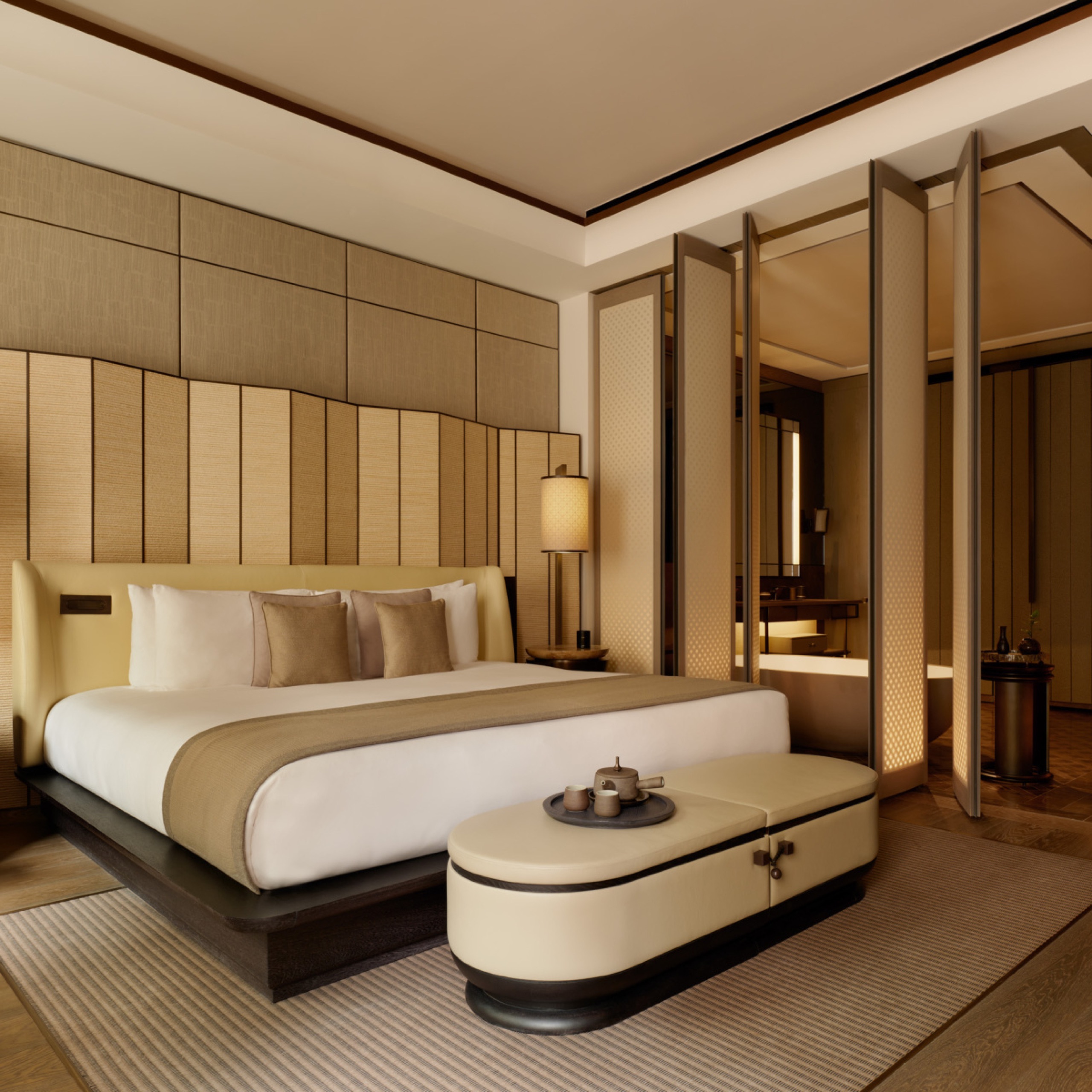 Premier Suite with fireplace and window daybed