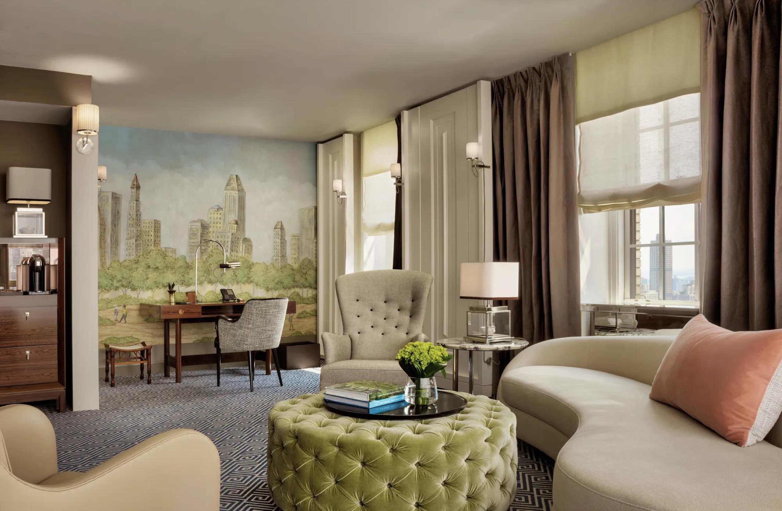 Central Park Suite living room (one-bedroom)
