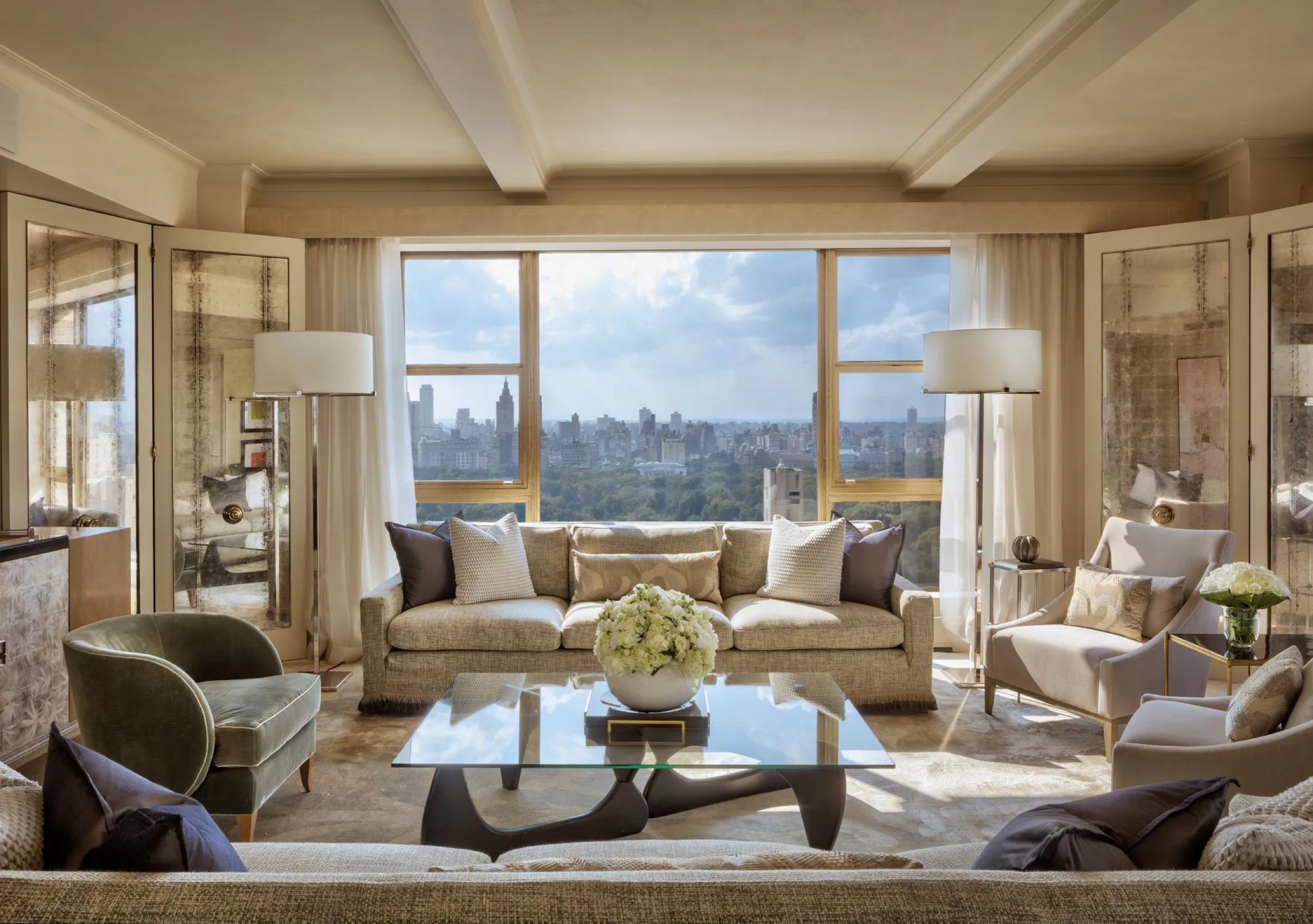 Presidential Suite living room over Central Park
