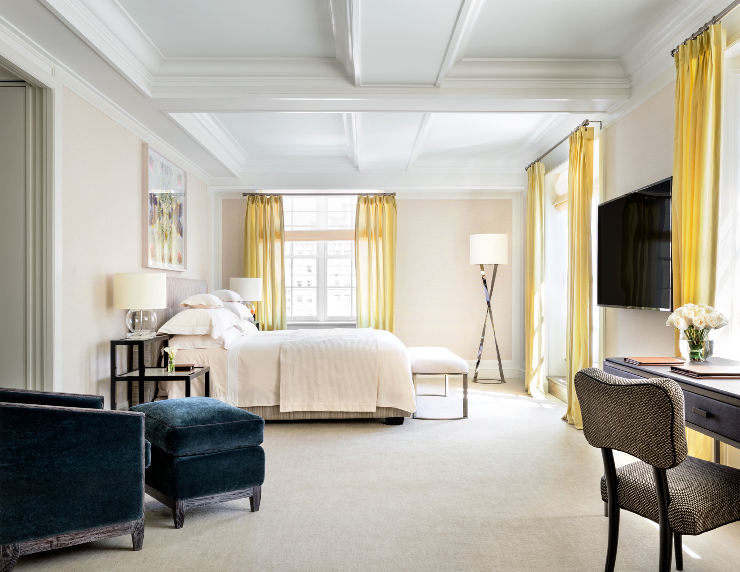 The Mark Penthouse grand salon with 26-ft pyramidal skylight
