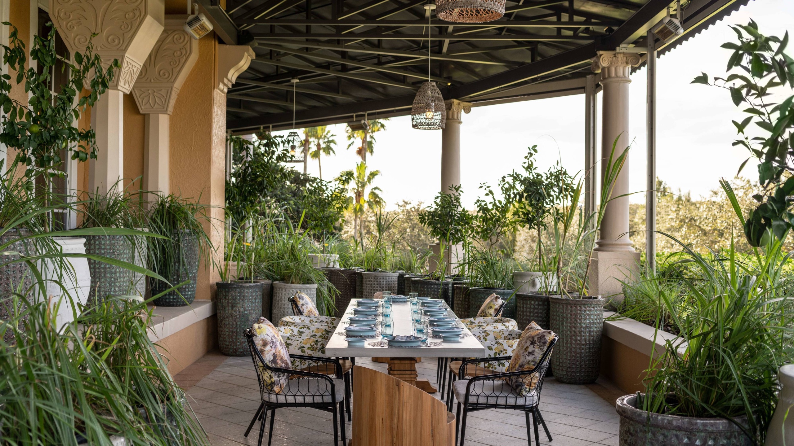 Knife & Spoon covered terrace dining