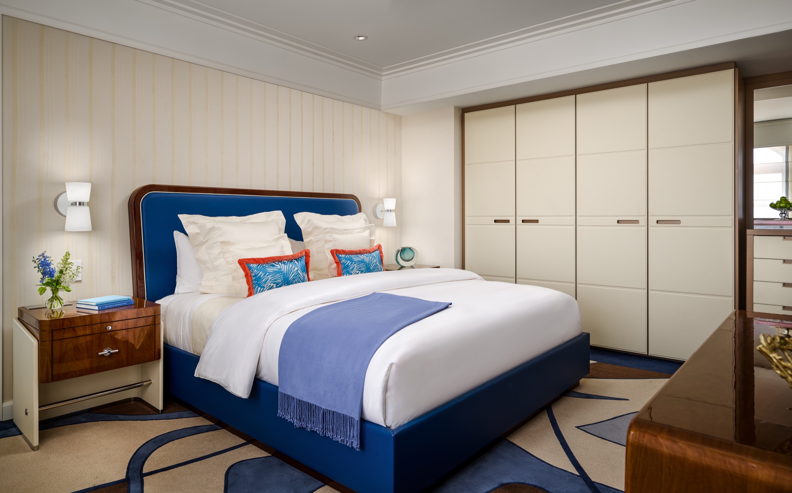 Flagler Club Signature Suite bedroom (private rooftop club level)