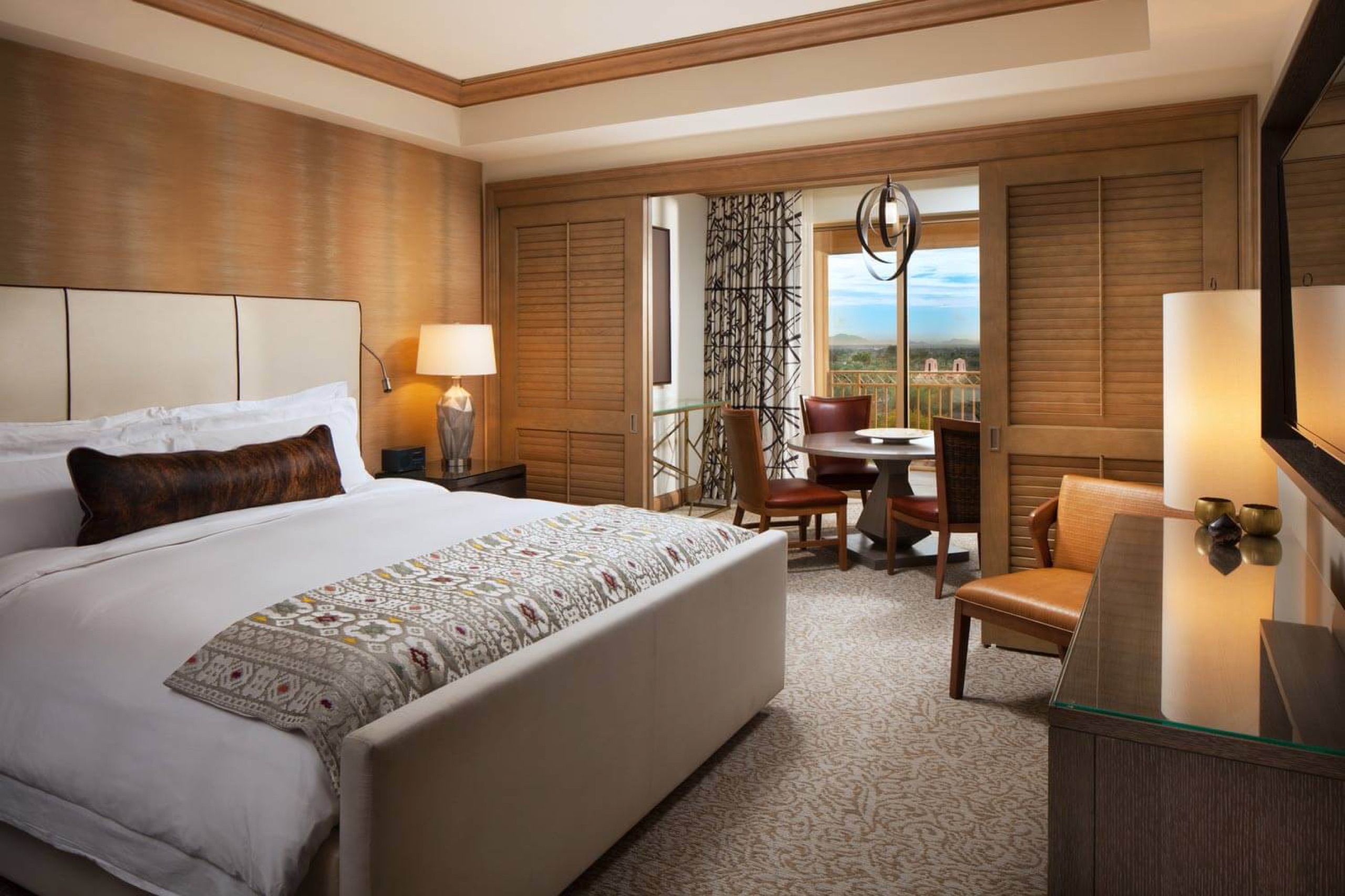 One Bedroom Canyon Suite bedroom with valley view