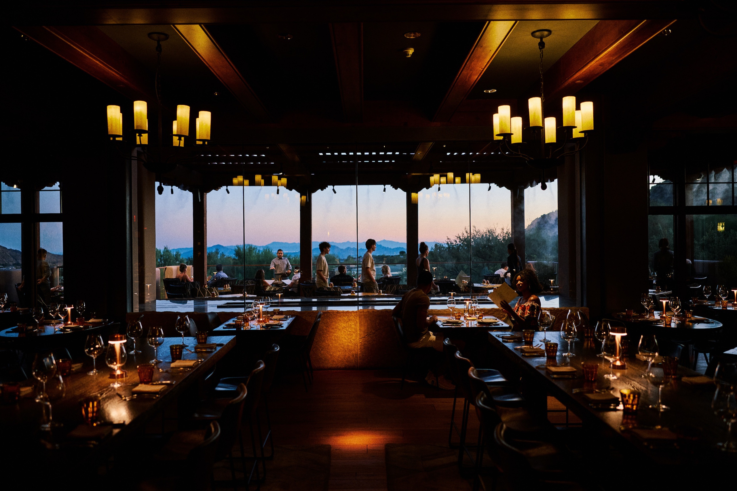 Talavera dining room at dusk